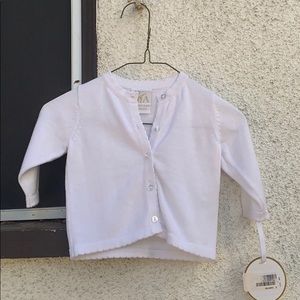 Petit Ami NWT white cardigan